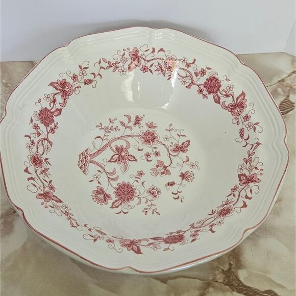 Woolworth Vintage Floral Pink and White Ceramic Bowl - Picture 1 of 6